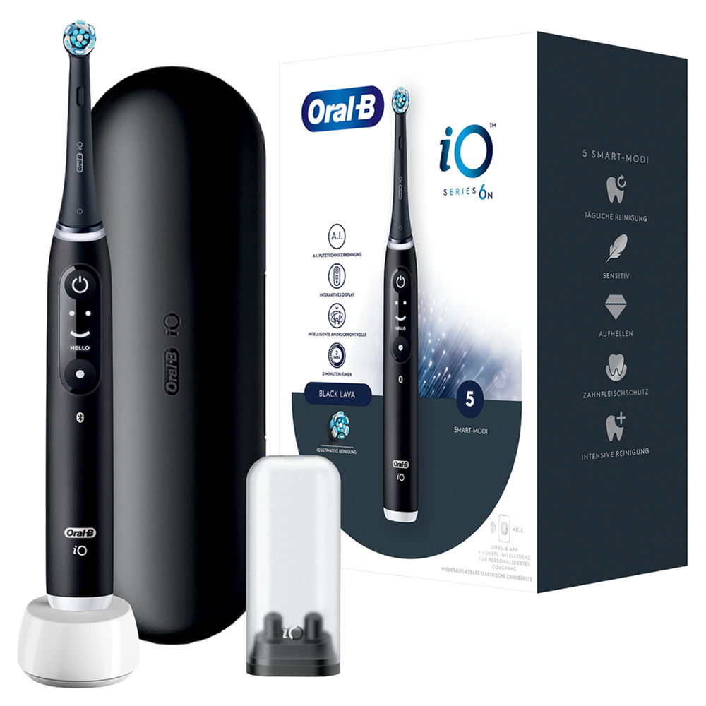 Oral-B iO 6 Elektrische Zahnbürste Black - Pointup
